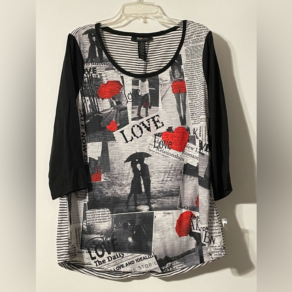 Macy’s Style & Co 3/4 Sleeve Print Top